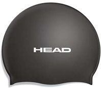 head swimcap silicone flat  - black