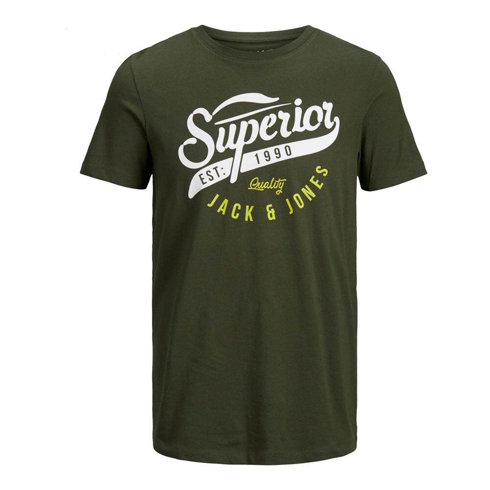 jack & jones  ανδρικό t-shirt jje logo tee  ss o-neck  - green