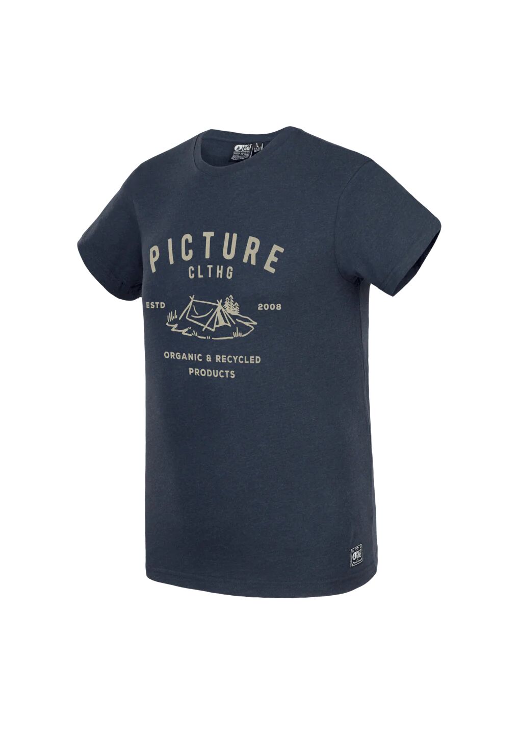 Picture Organic Men's Eugene Tee - Organic Cotton, Dark Blue Melange / S