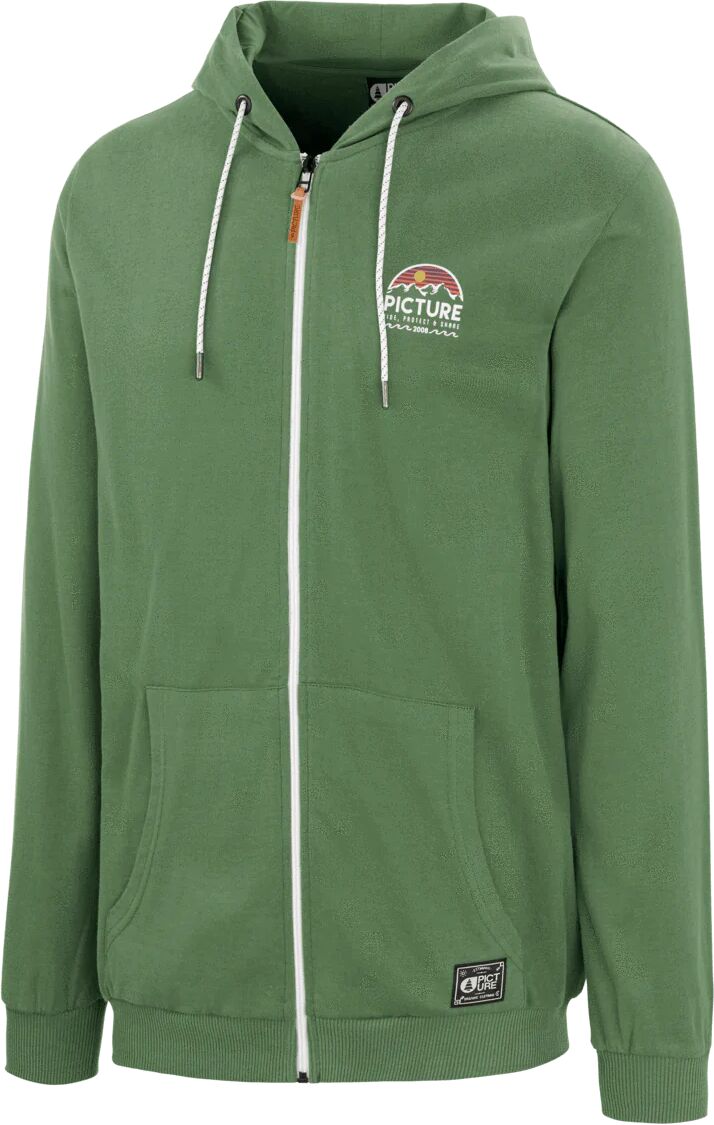 Picture Organic Men's Hamilton Zip Hoodie - Organic Cotton, Army Green / M