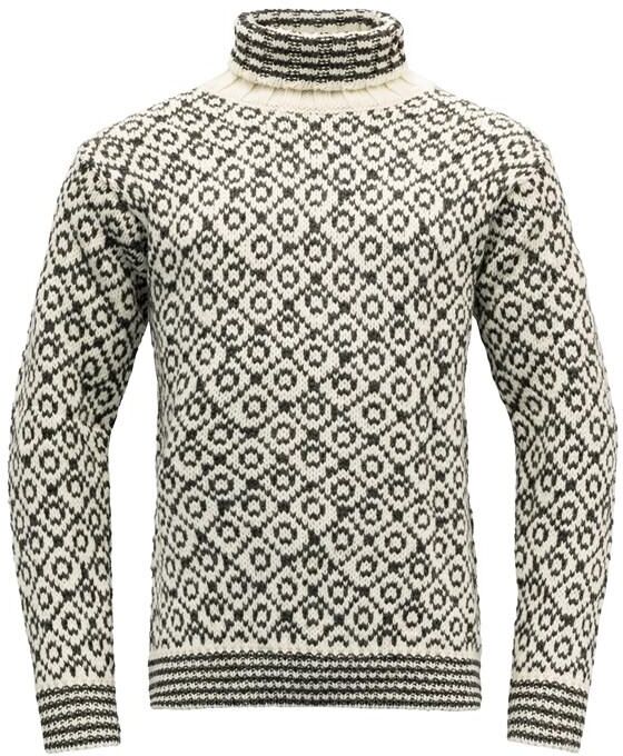 Devold Unisex Svalbard Sweater High Neck, OffWhite / Anthracite / S