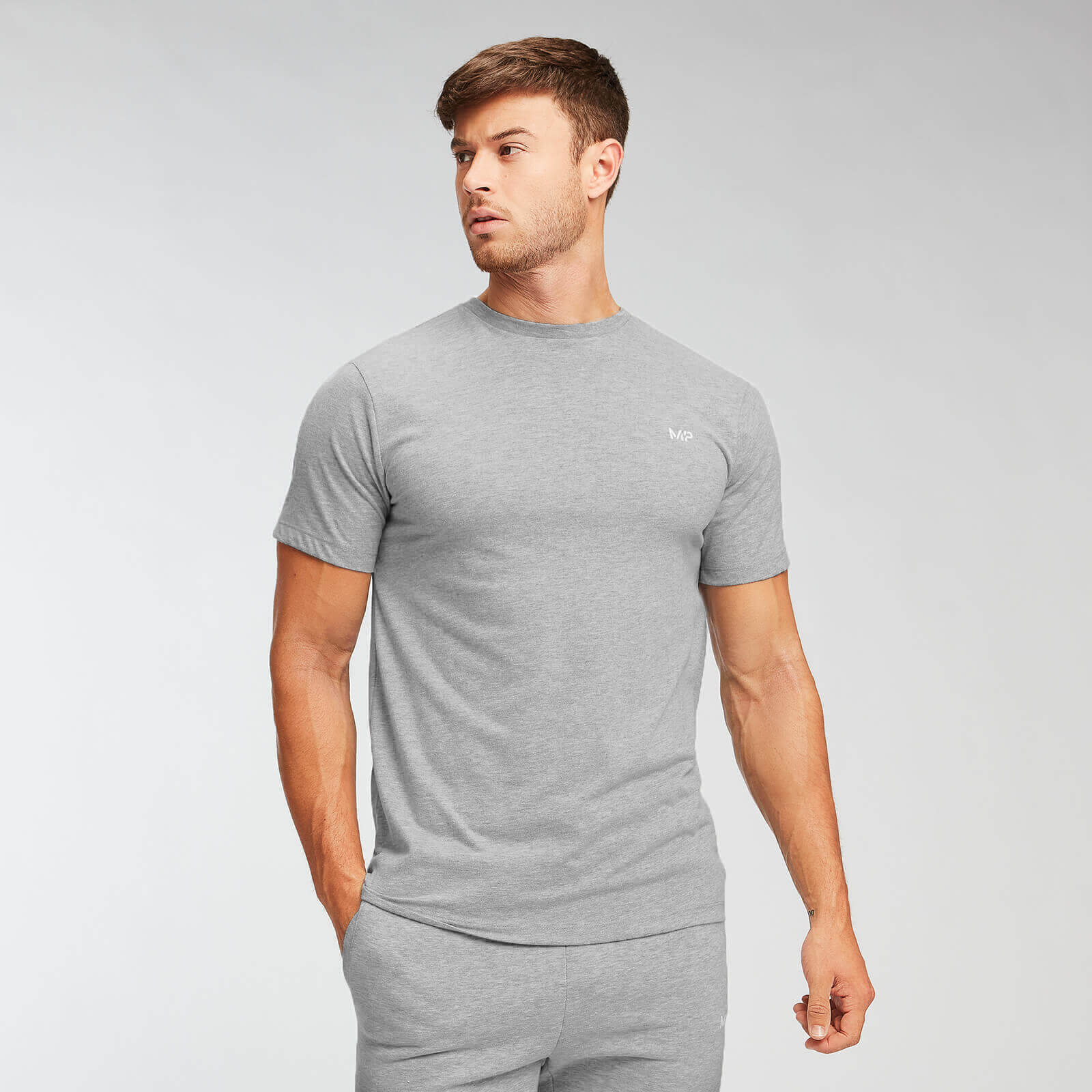 MP Men's T-Shirt - Classic Grey Marl - L