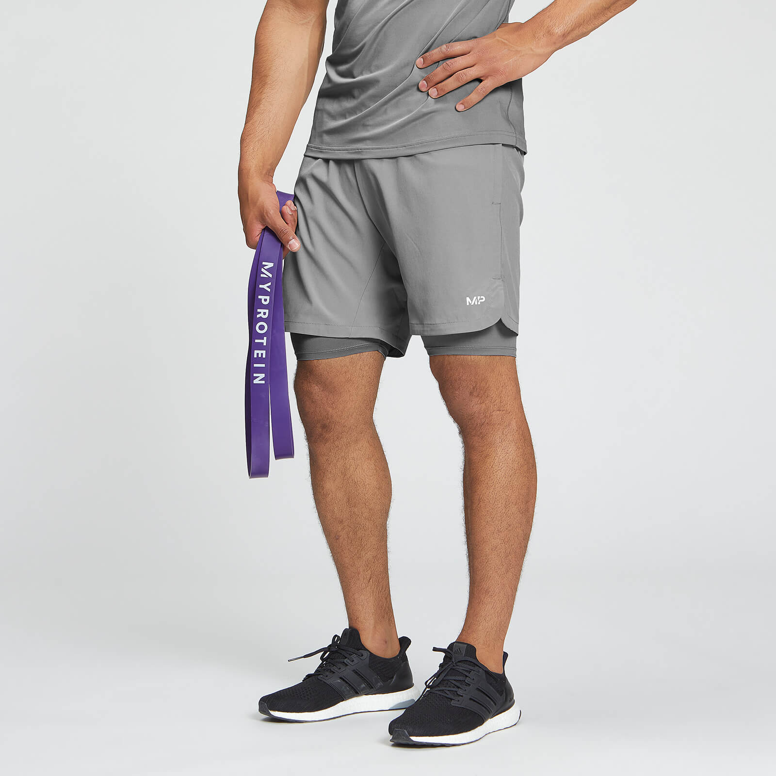 MP Men's 2 in 1 Training Shorts - Storm - XL