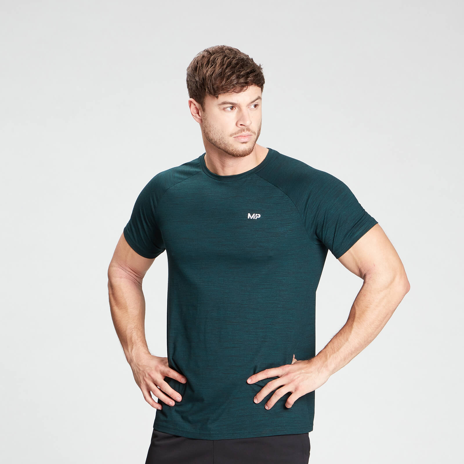 MP Men's Performance Short Sleeve T-Shirt - Deep Teal Marl - XXXL