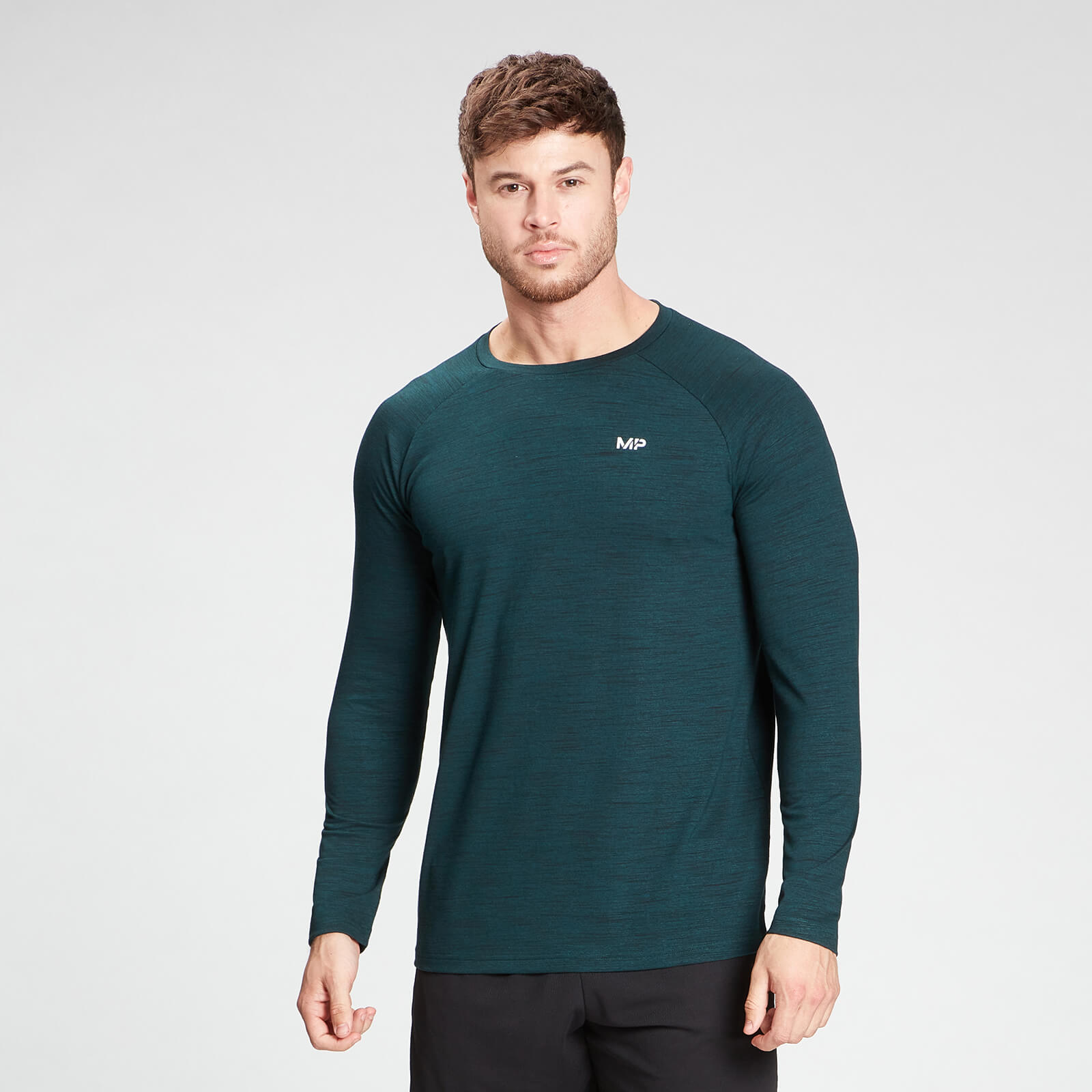 MP Men's Performance Long Sleeve Top - Deep Teal Marl - S