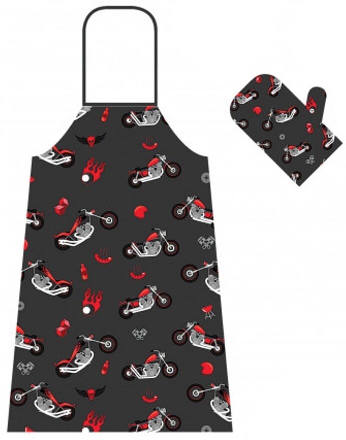Booster Apron And Oven Glove Set  - Multicolored
