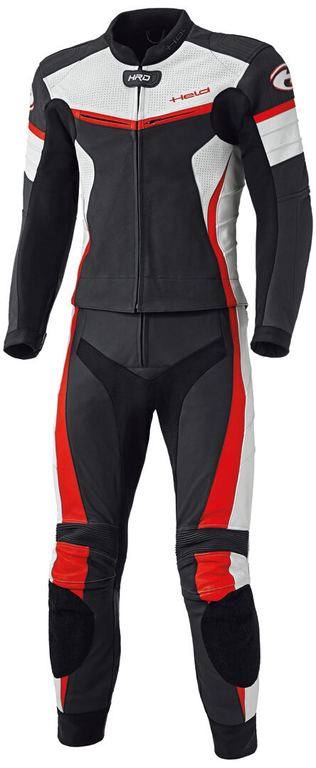 Held Spire Two Piece Motorcycle Leather Suit  - Black Red