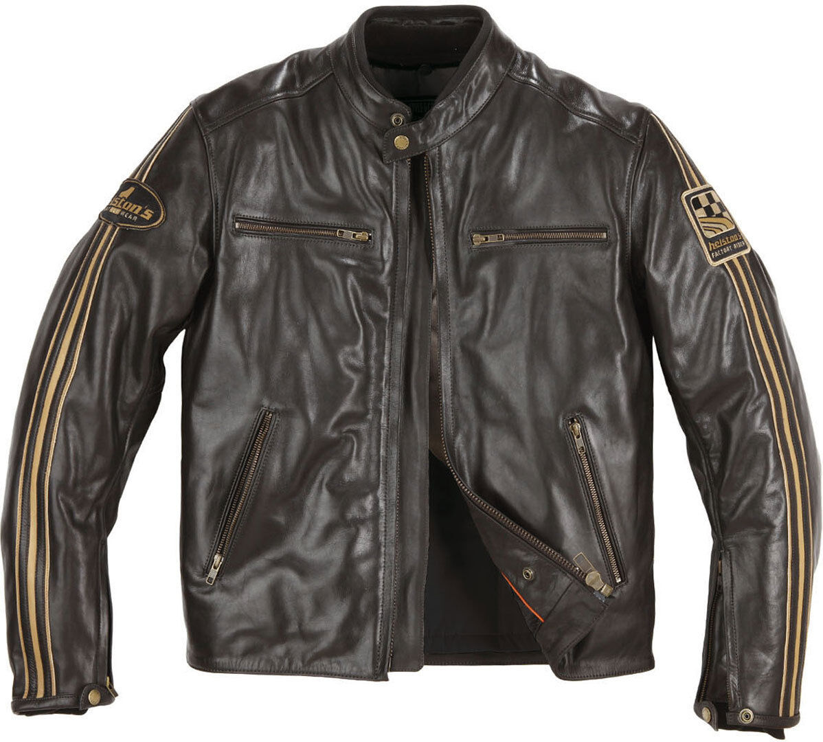 Helstons Ace Fender Leather Jacket  - Brown