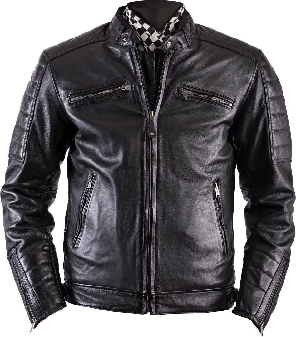 Helstons Cruiser Rag Leather Jacket  - Black