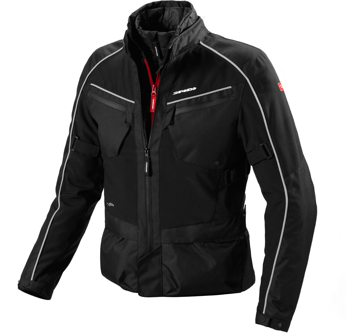 Spidi Intercruiser Motorcycle Textile Jacket  - Black Grey
