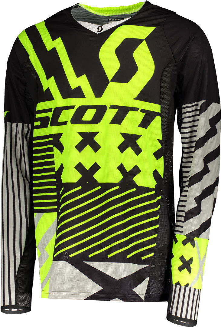 Scott 450 Patchwork Motocross Jersey  - Black Yellow