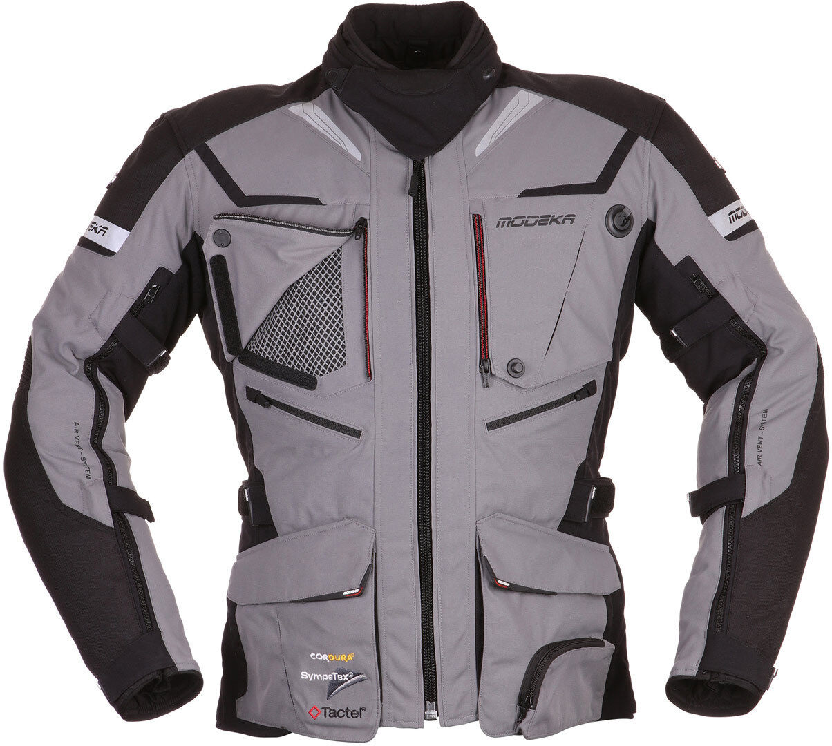 Modeka Panamericana Motorcycle Textile Jacket  - Black Grey