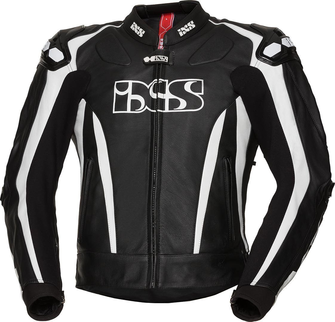 Ixs X-Sport Ld Rs-1000 Motorcycle Leather Jacket  - Black White