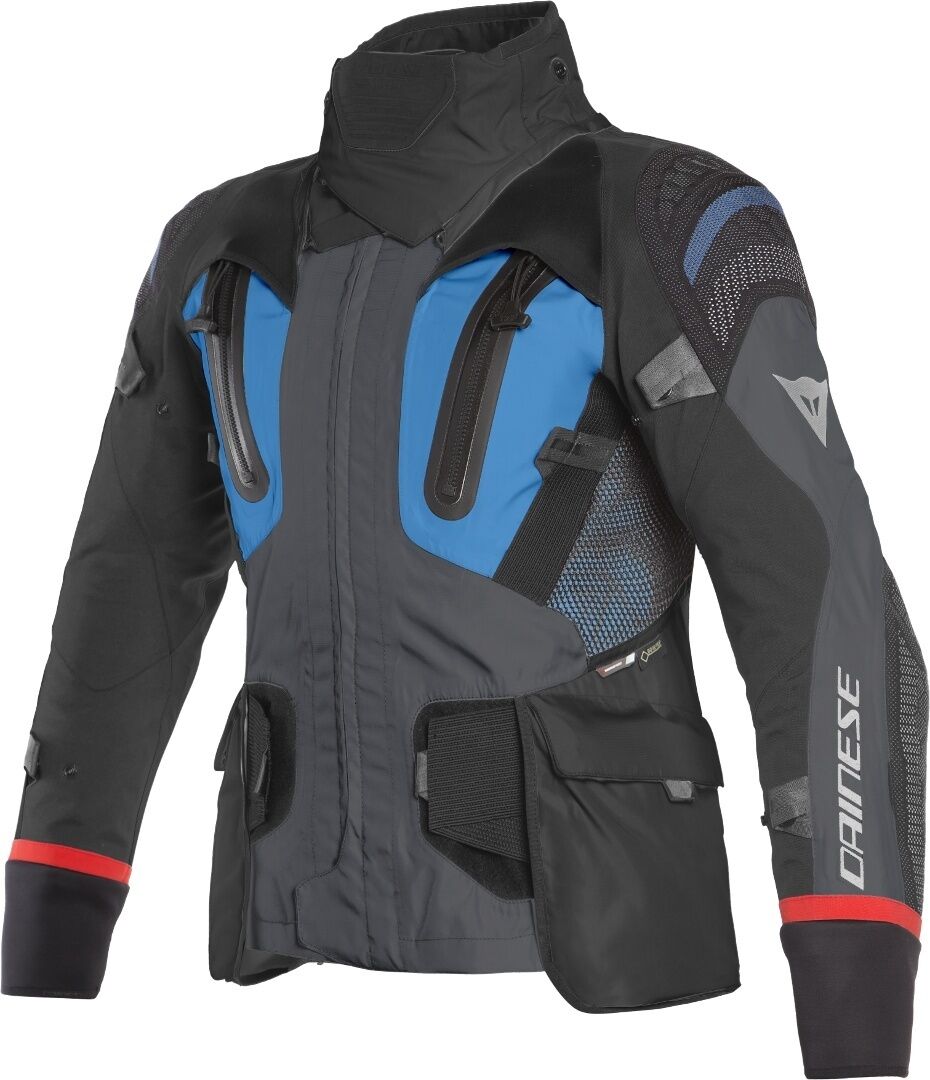 Dainese Antartica Goretex Motorcycle Textile Jacket  - Black Blue