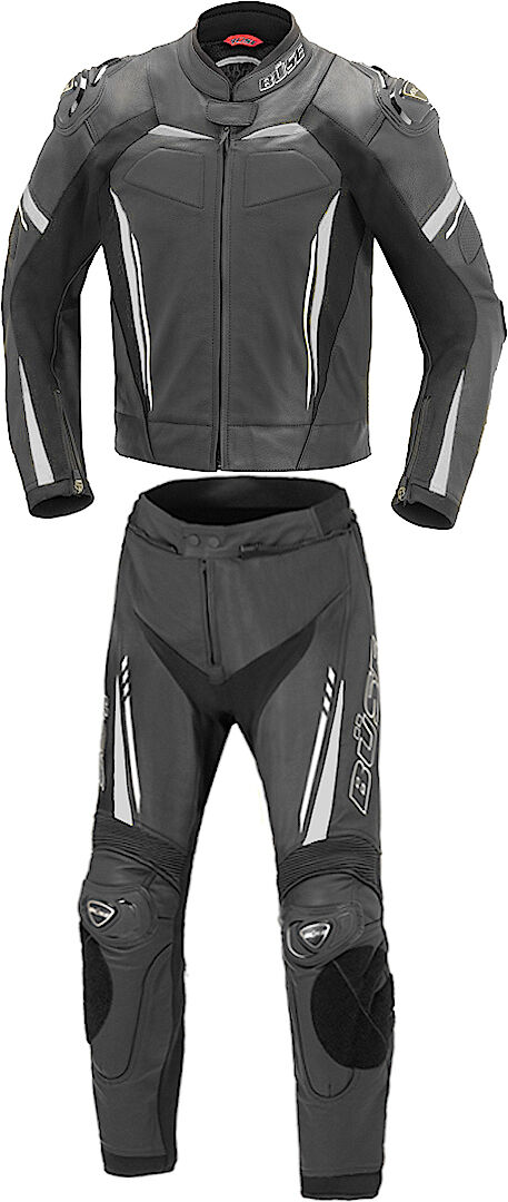Büse Imola Two Piece Motorcycle Leather Suit  - Black White