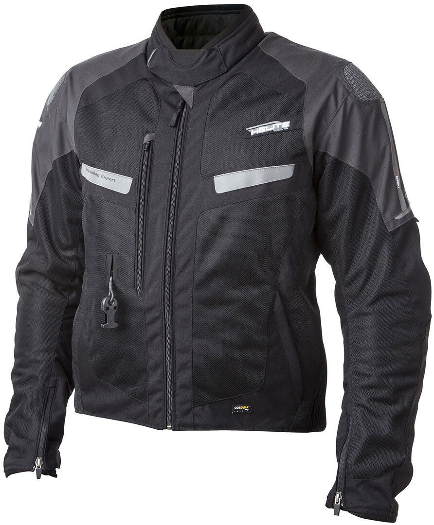 Helite Vented 2.0 Airbag Motorcycle Textile Jacket  - Black