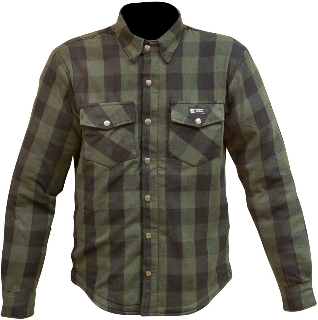 Merlin Axe Motorcycle Lumberjack Shirt  - Green