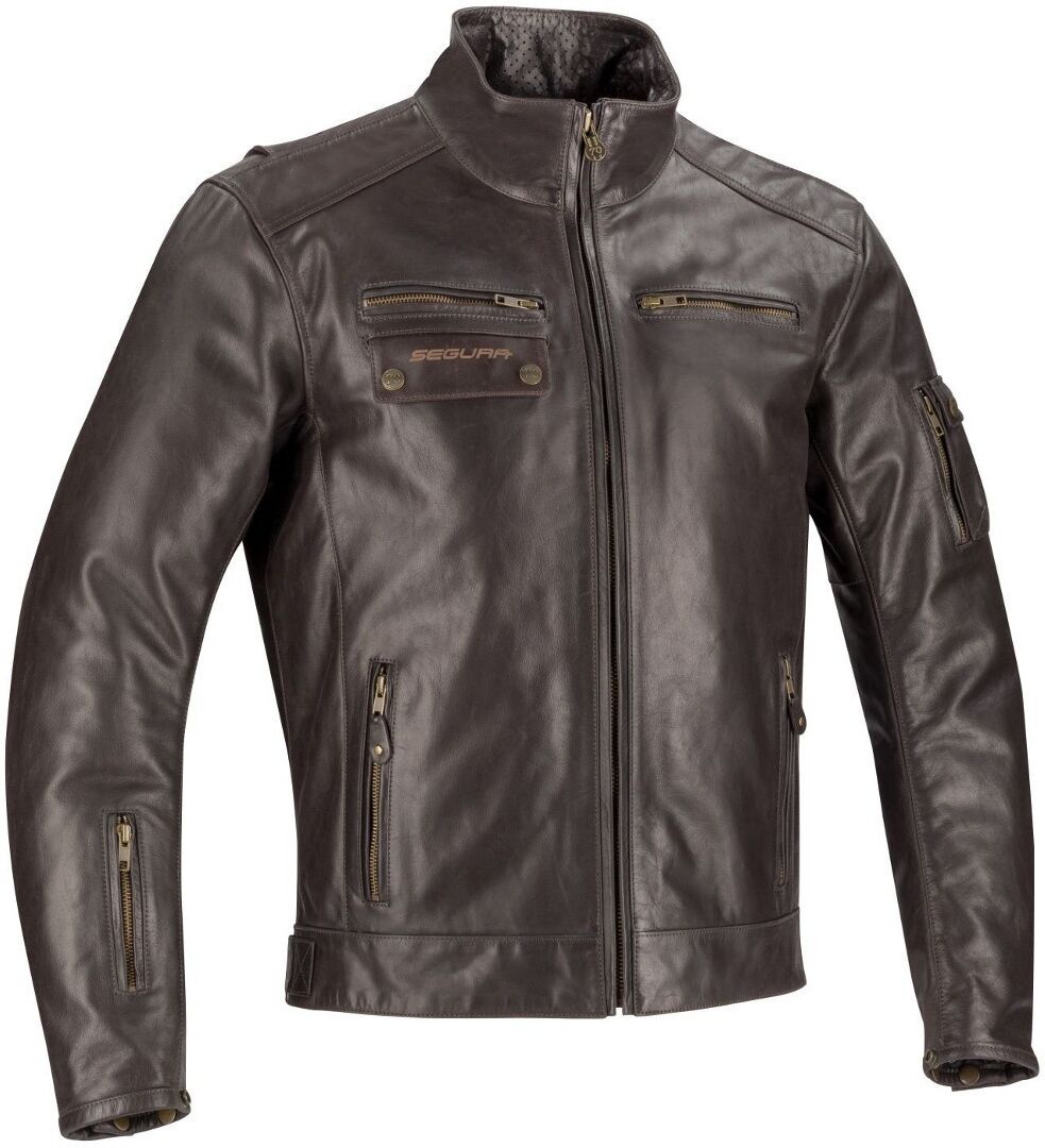 Segura Cesar Motorcycle Leather Jacket  - Brown