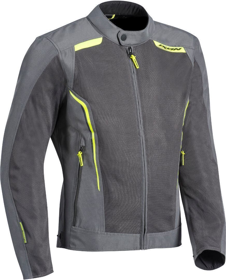 Ixon Cool Air Motorcycle Textile Jacket  - Grey Yellow