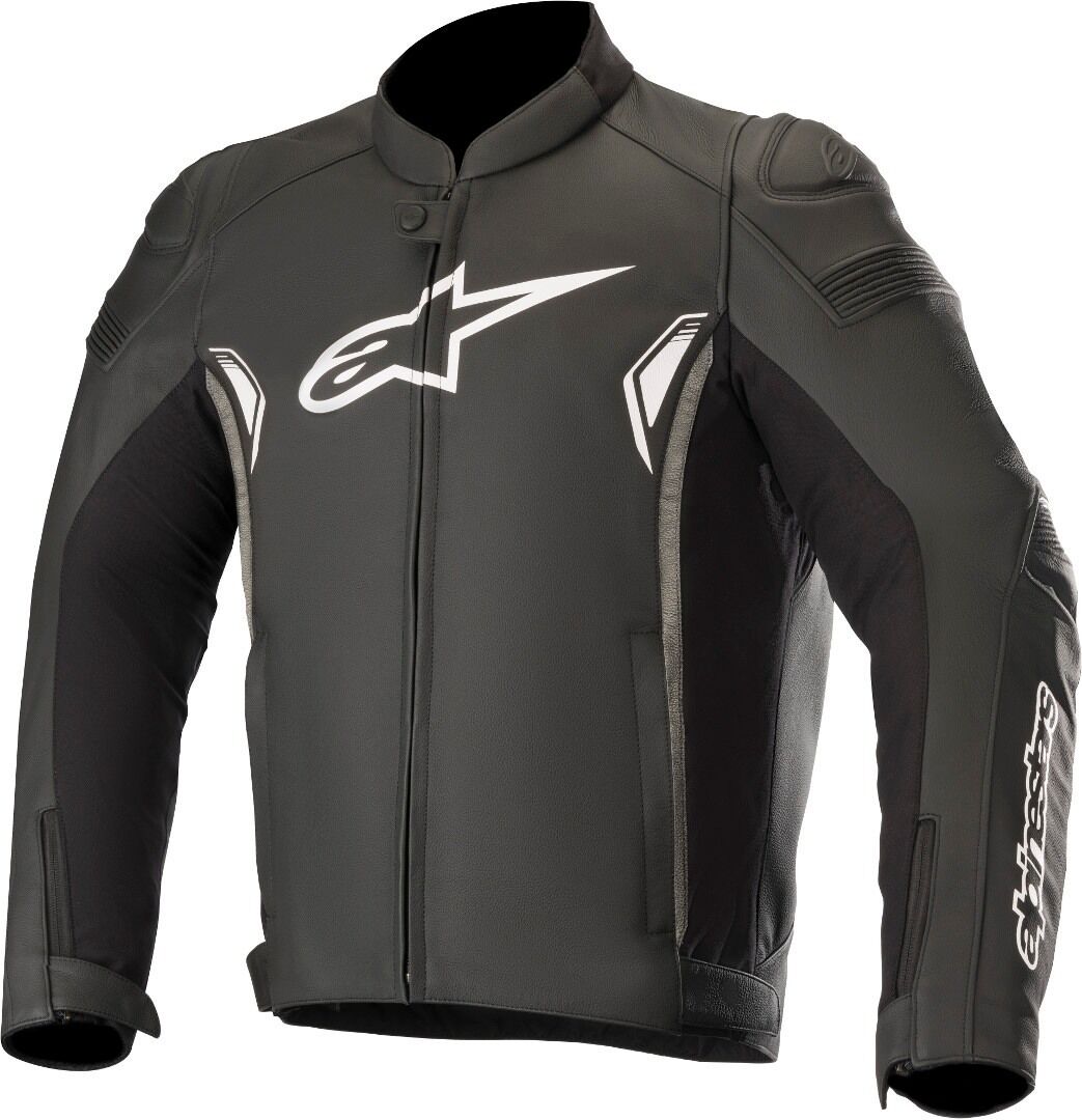 Alpinestars Sp-1 V2 Motorcycle Leather Jacket  - Black Grey