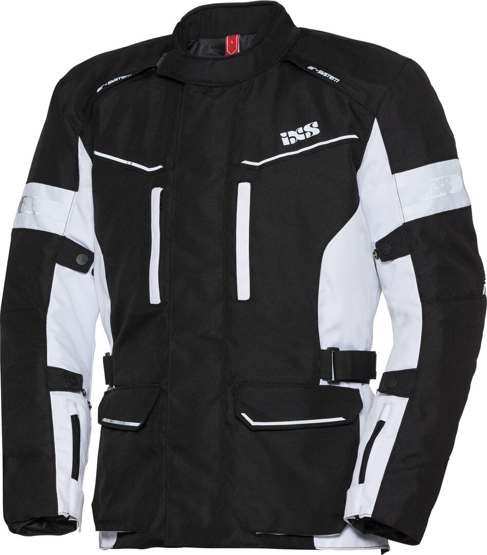 Ixs Tour Evans-St Motorcycle Textile Jacket  - Black White