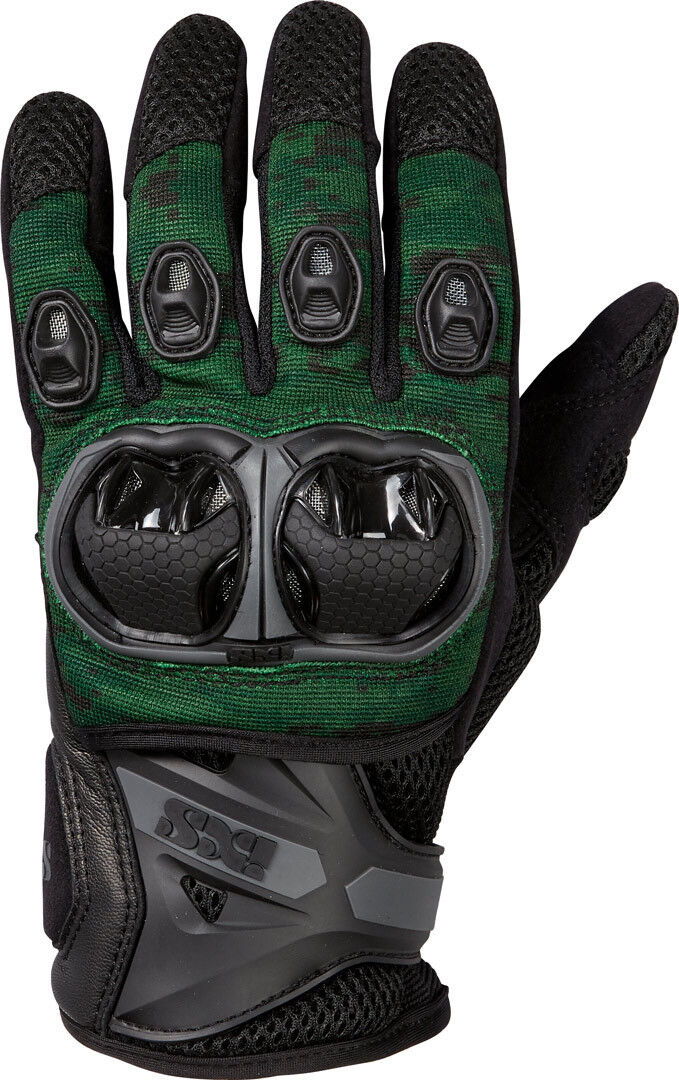 Ixs Lt Montevideo Air S Motocross Gloves  - Black Green