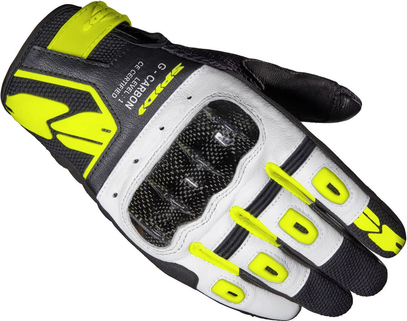 Spidi G-Carbon Motorcycle Gloves  - Black Yellow