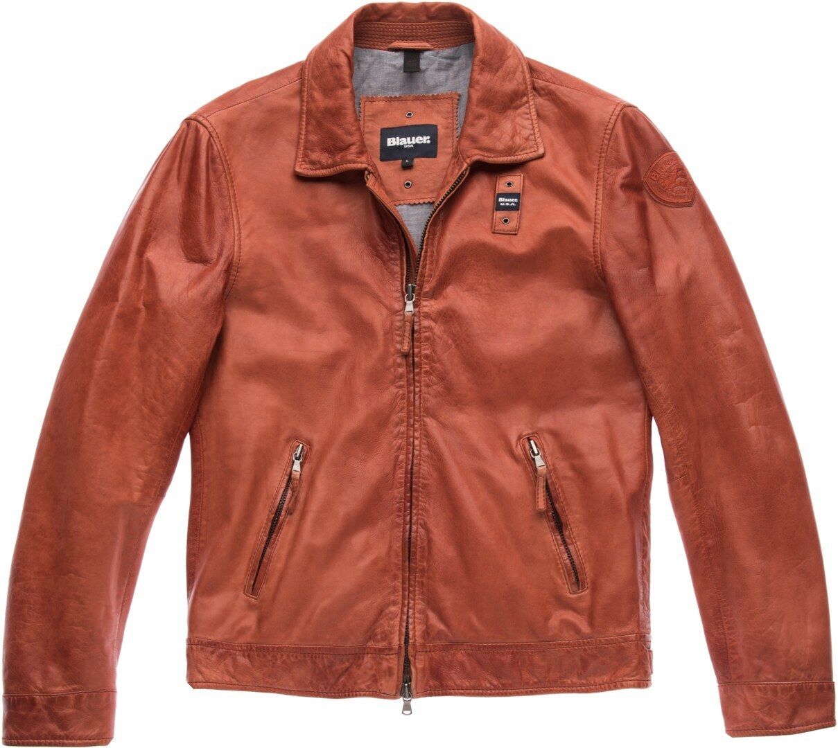 Blauer Usa Jackson Leather Jacket  - Red