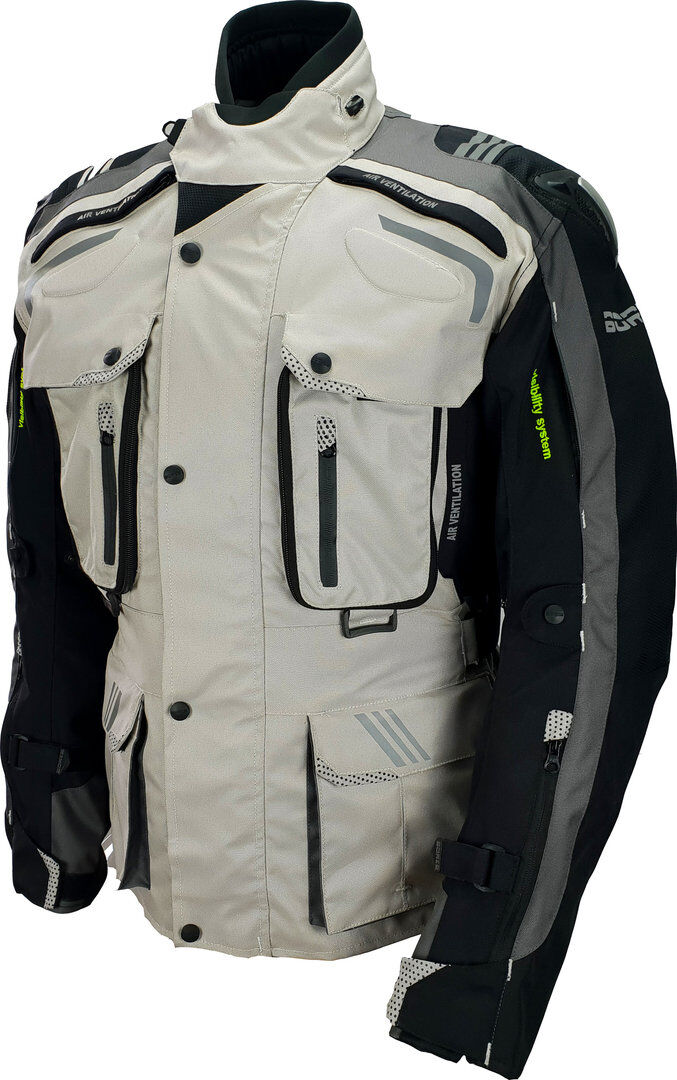 Bores Eduardo Motorcycle Textile Jacket  - Black Grey