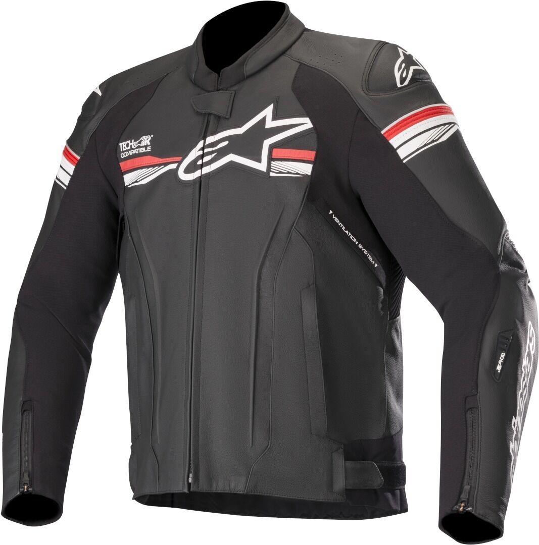 Alpinestars Gp-R V2 Tech-Air Motorcycle Leather Jacket  - Black Red