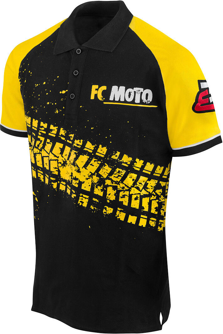 Fc-Moto Corp Polo Shirt  - Black Yellow