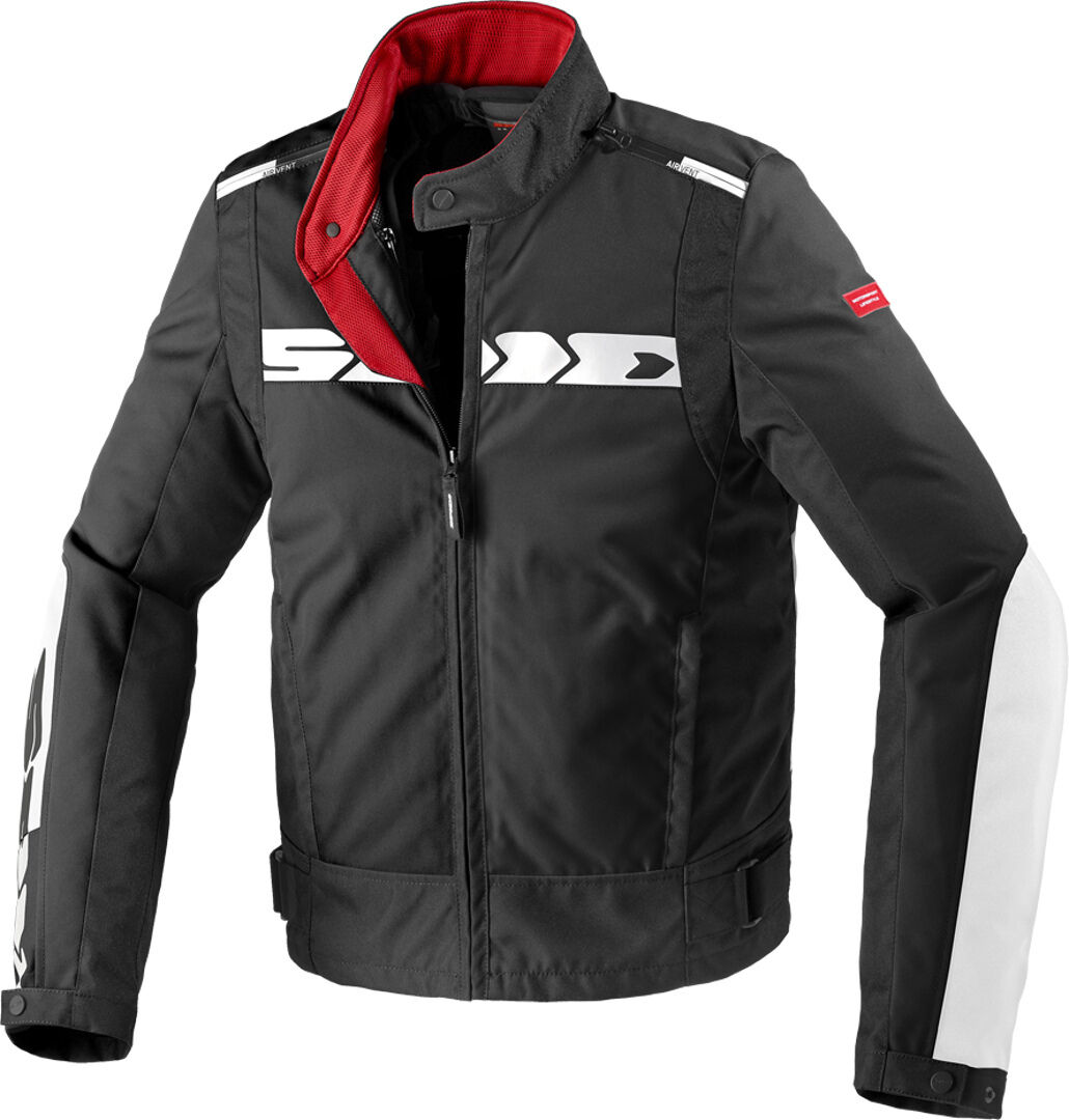 Spidi Solar Tex Motorcycle Textile Jacket  - Black White