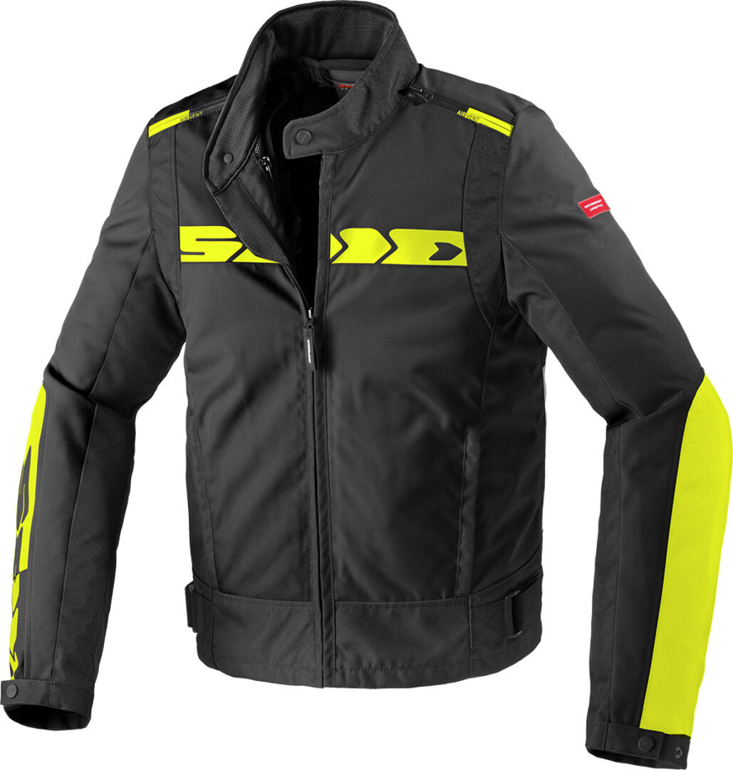 Spidi Solar Tex Motorcycle Textile Jacket  - Black Yellow