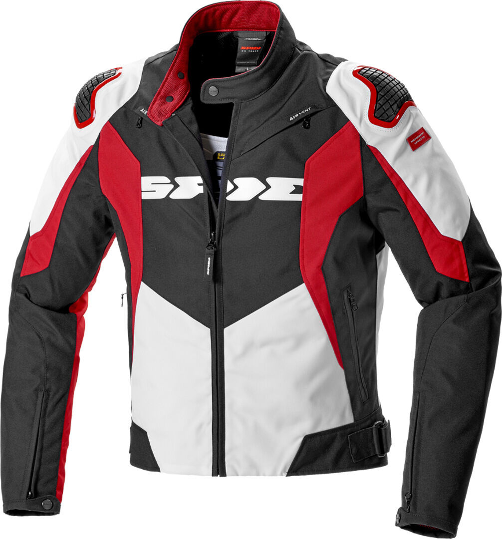 Spidi Sport Warrior Tex Motorcycle Textile Jacket  - Black White Red