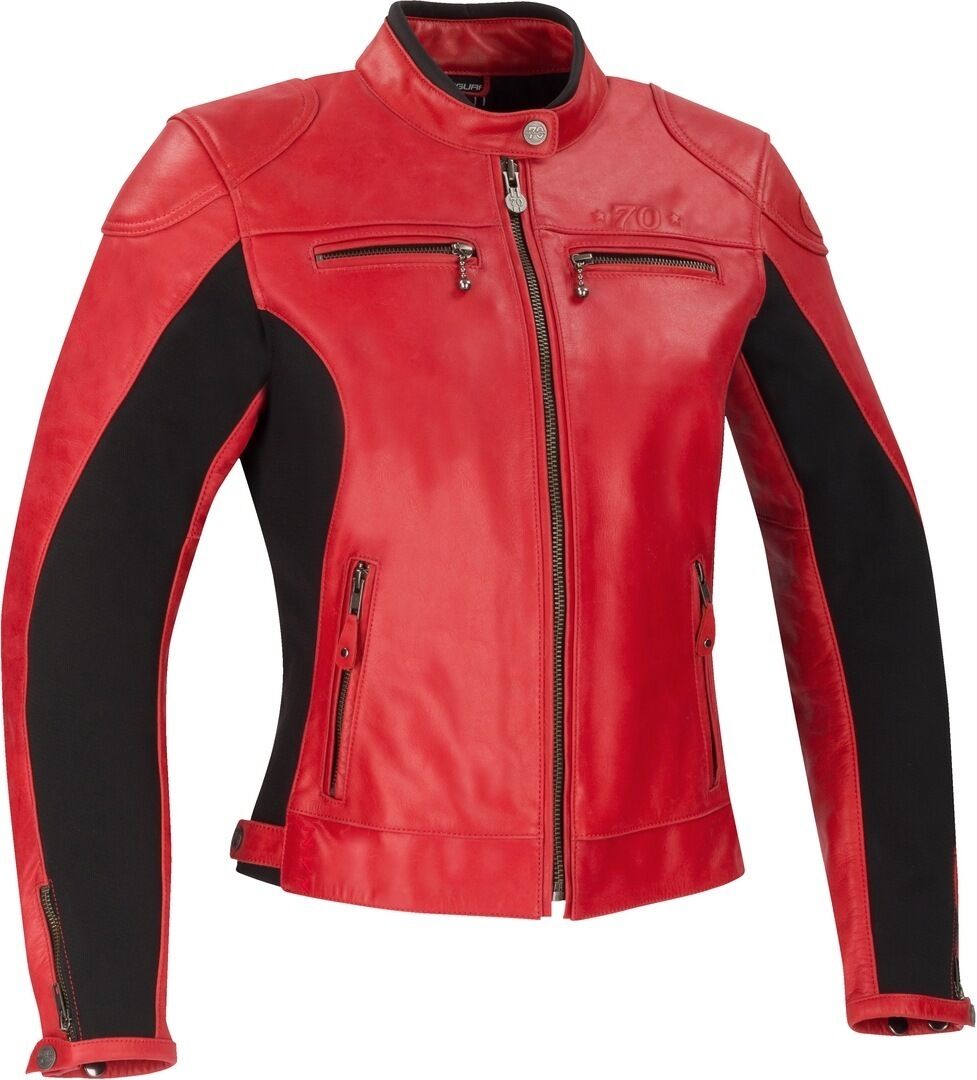 Segura Kroft Women'S Motorcycle Leather Jacket  - Red