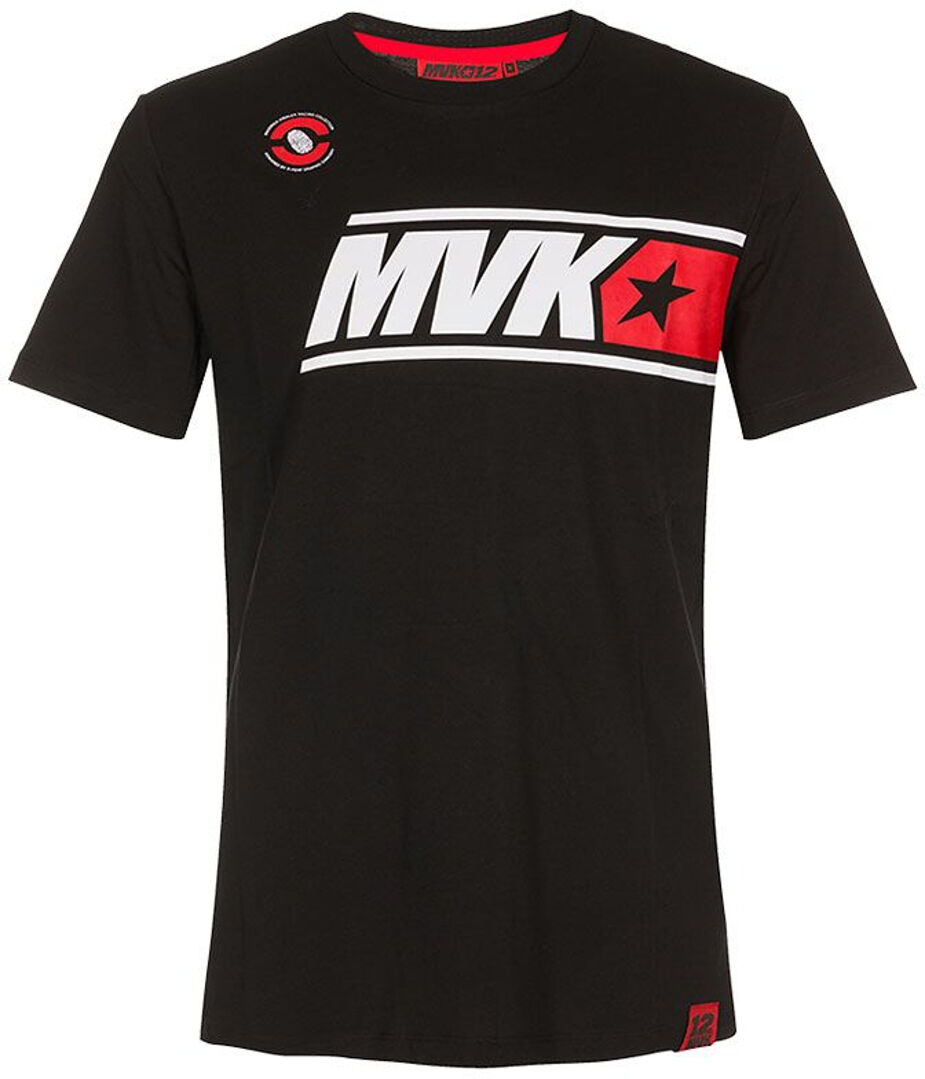 Vr46 Maverick Vinales Mvk T-Shirt  - Black White Red