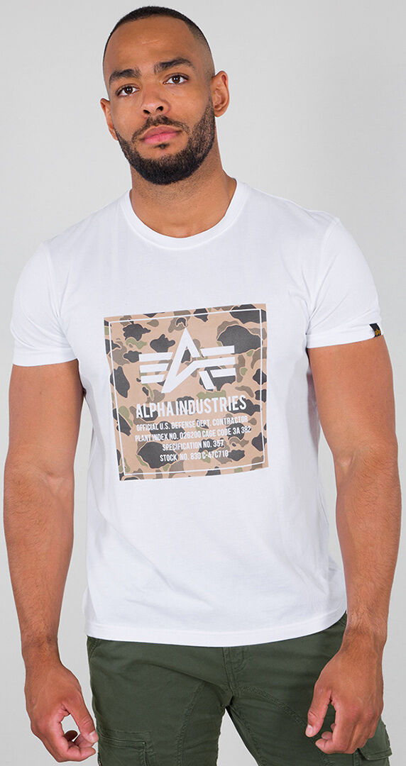 Alpha Industries Camo Block T-Shirt  - White