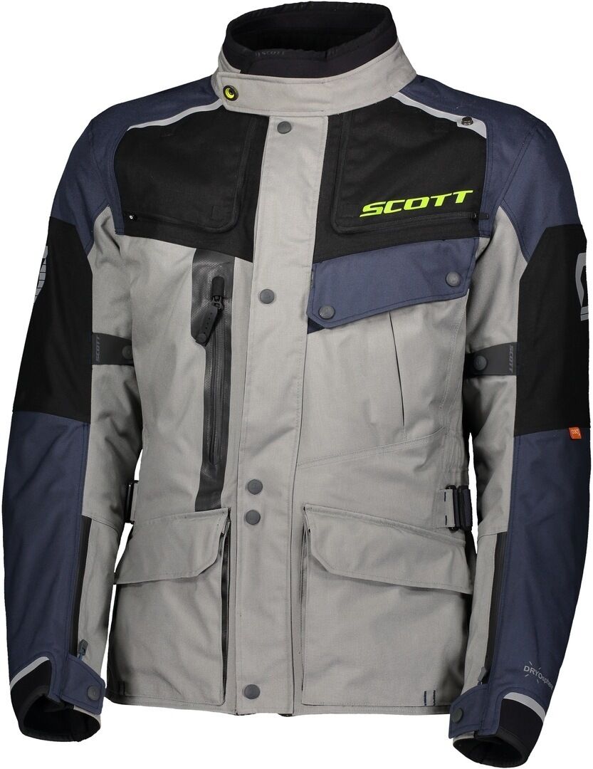 Scott Voyager Dryo Motorcycle Textile Jacket  - Grey Blue