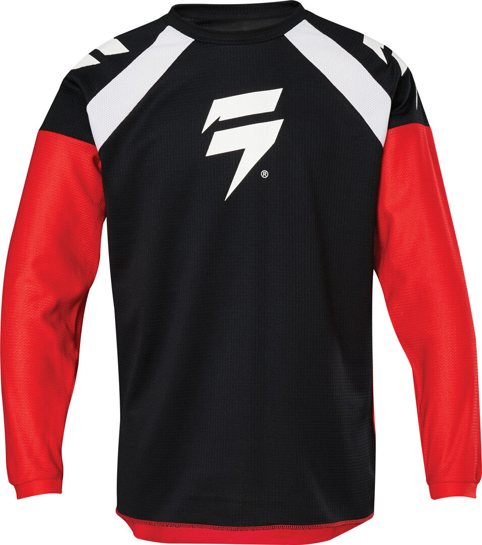 Shift Whit3 Label Race 1 Kids Motocross Jersey  - Black Red