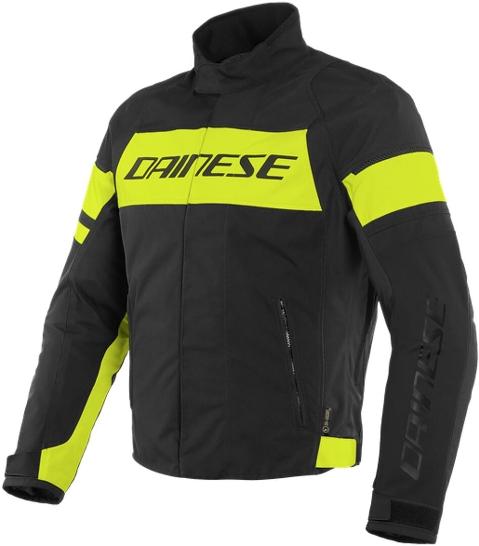 Dainese Saetta D-Dry Motorcycle Textile Jacket  - Black Yellow