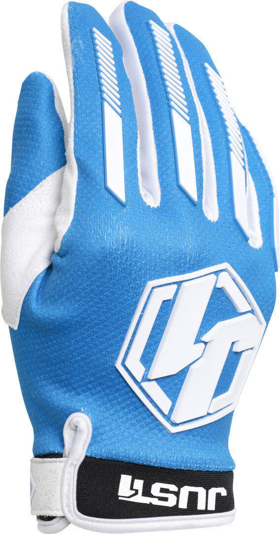Just1 J-Force Motocross Gloves  - White Blue