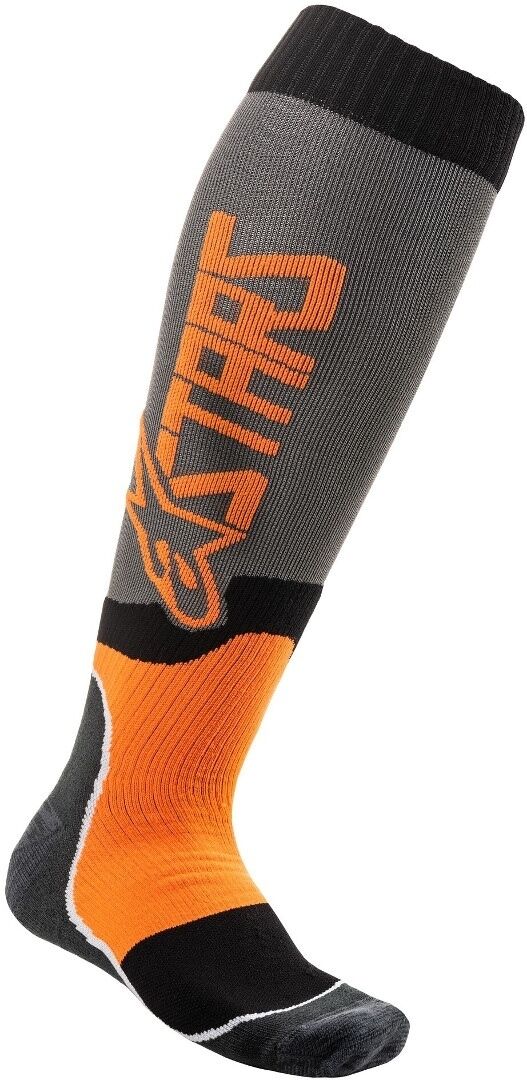 Alpinestars Mx Plus-2 Motocross Socks  - Grey Orange