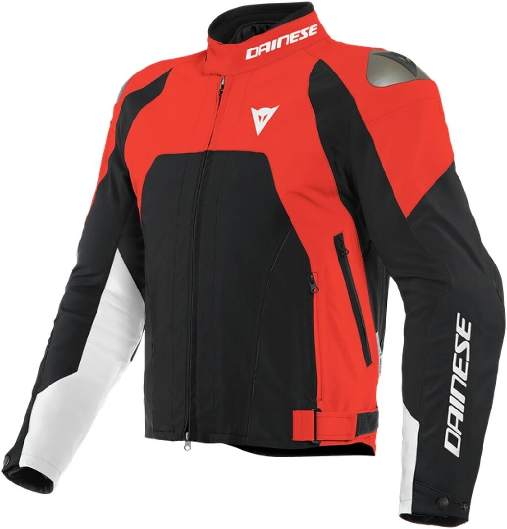 Dainese Indomita D-Dry Xt Motorcycle Textile Jacket  - Black White Red