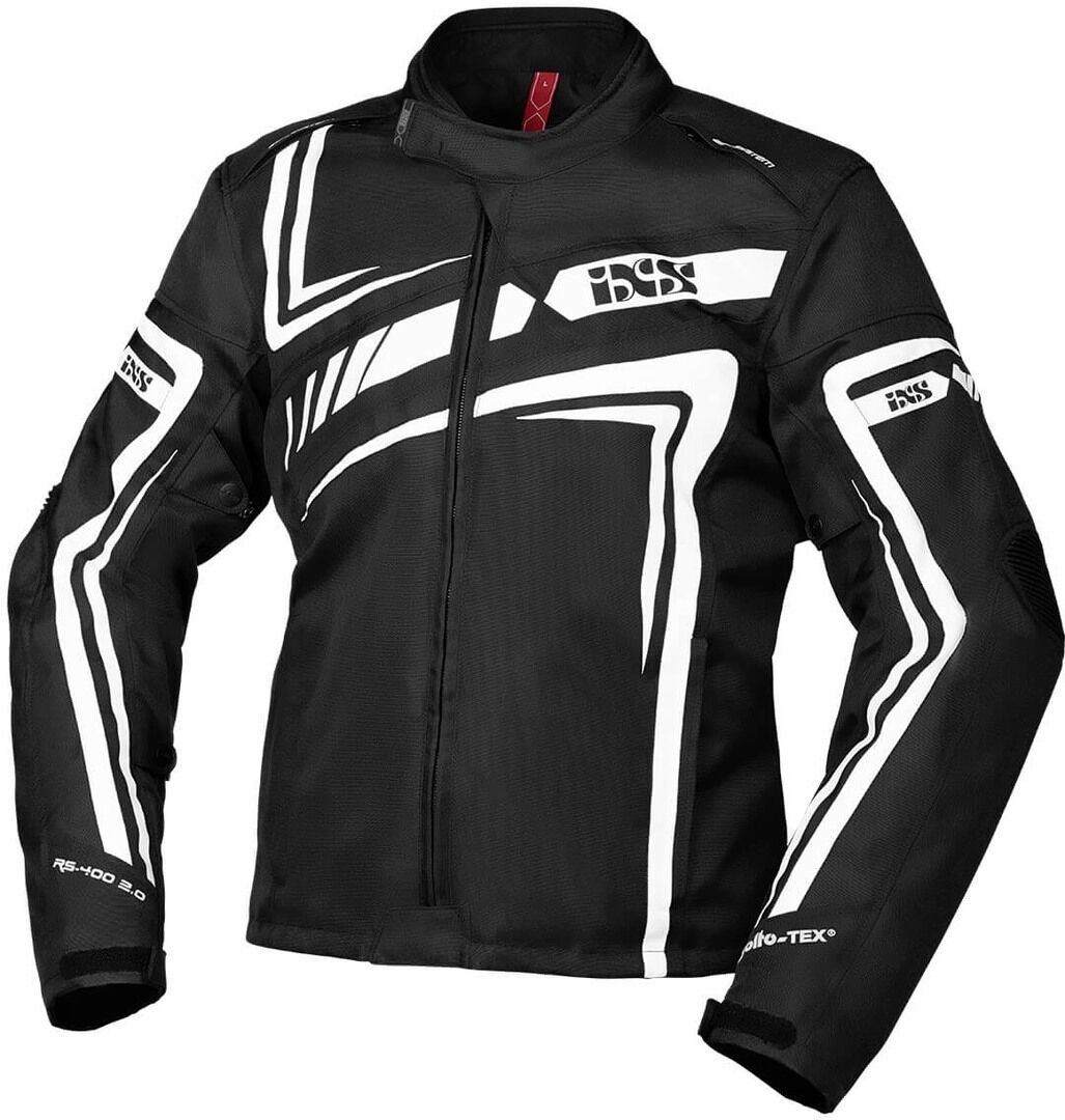 Ixs Sport Rs-400-St 2.0 Motorcycle Textile Jacket  - Black White
