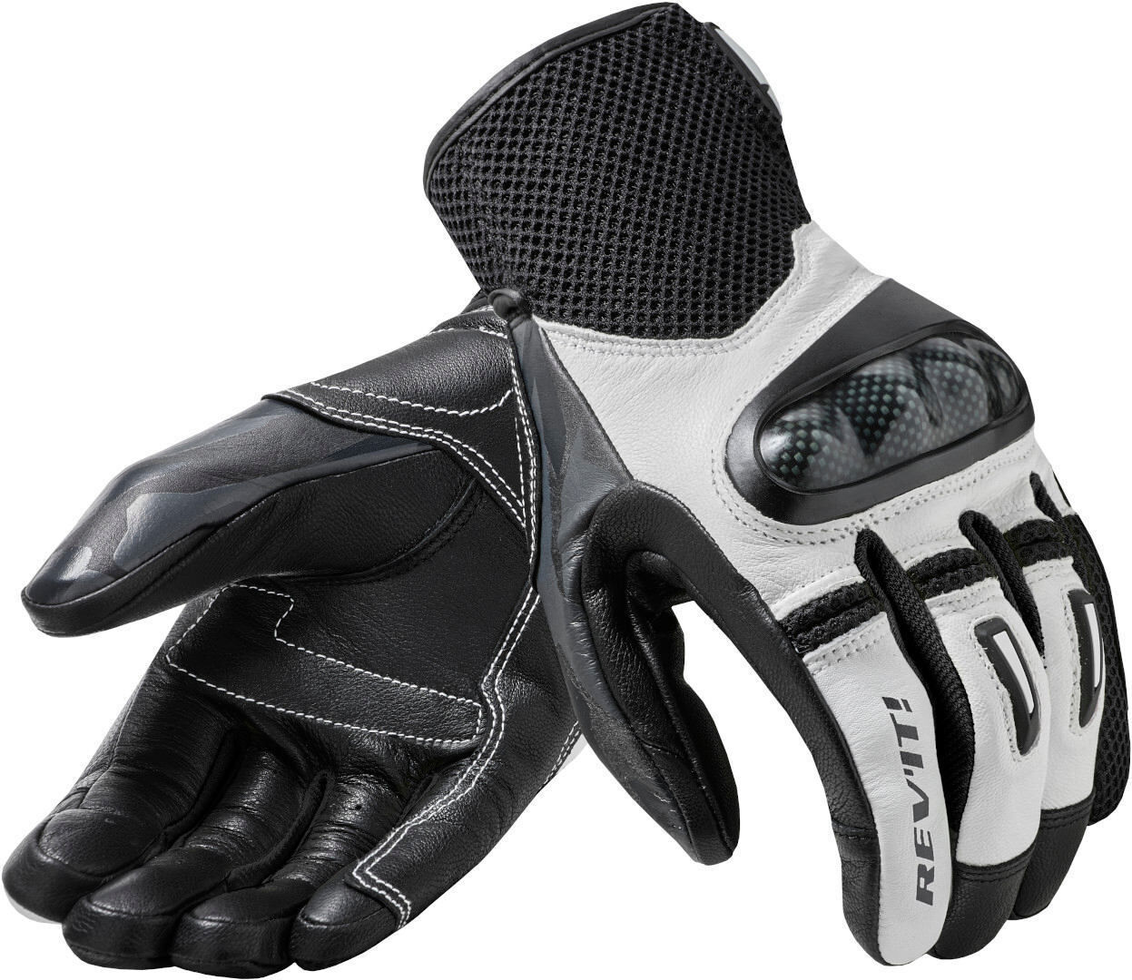 Revit Prime Motorcycle Gloves  - Black White