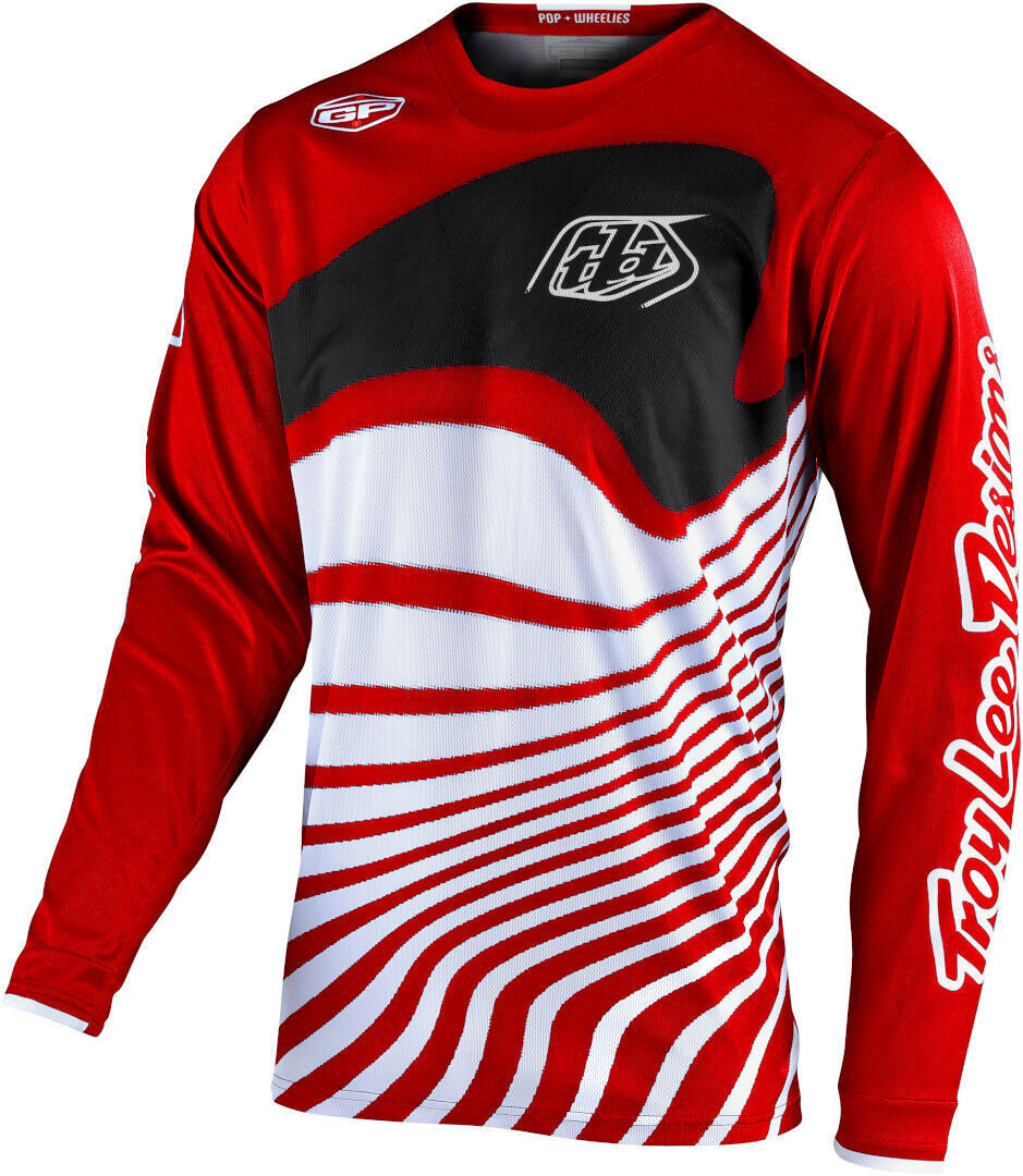 Lee Troy Lee Designs Gp Drift Motocross Jersey  - White Red