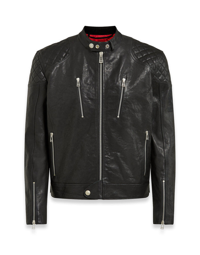 Belstaff Cheetham Motorcycle Leather Jacket  - Black