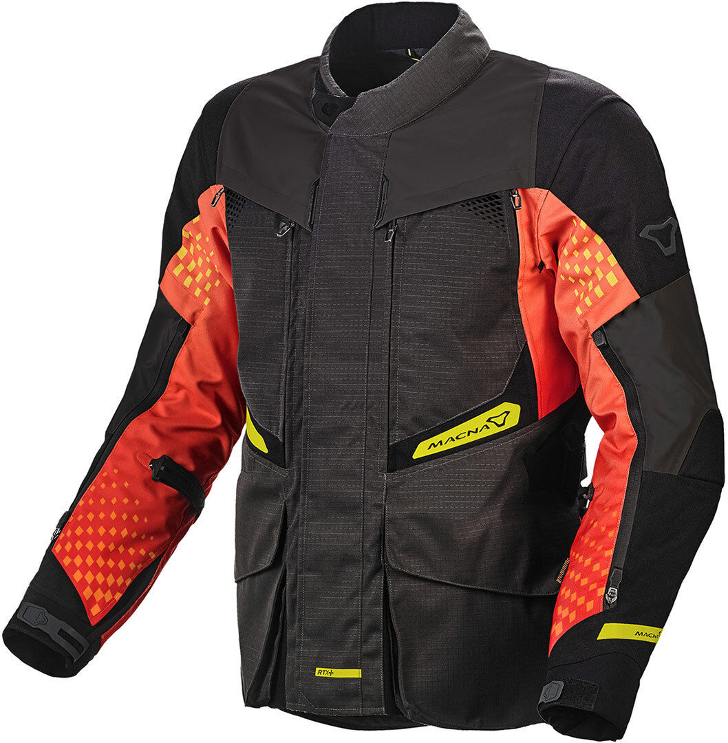 Macna Fusor Motorcycle Textile Jacket  - Black Orange