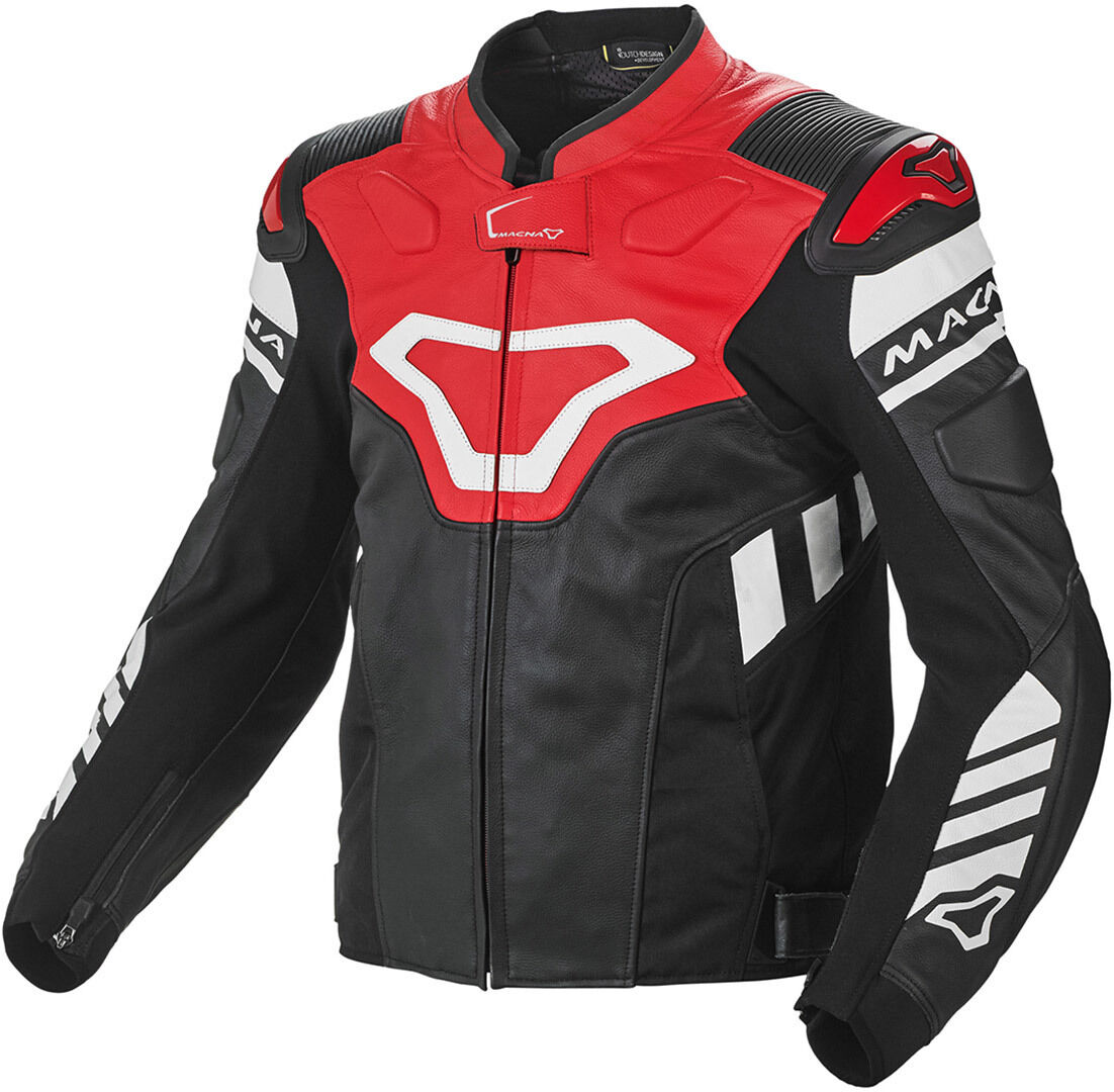 Macna Tracktix Motorcycle Leather Jacket  - Red