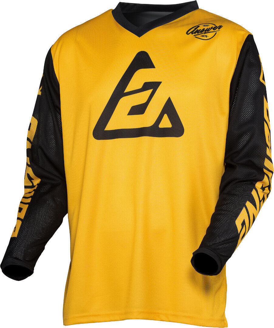 Answer Racing Answer Arkon Bold Motocross Jersey  - Black Yellow